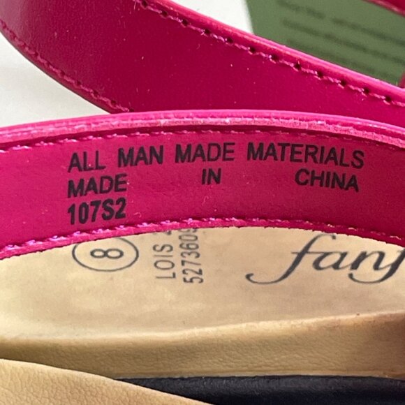 Fanfares Women's Fuchsia Lous 2 Sandals Sz 8 - NWB - Picture 7 of 9